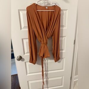 Old Navy Terracotta Wrap Blouse